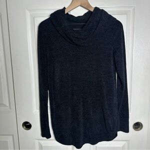 Barefoot Dreams Black Turtleneck Sweater Luxurious Knit
